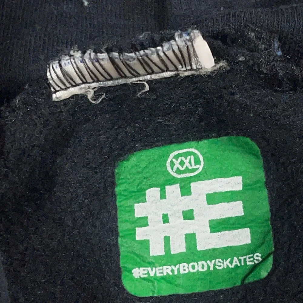 Everybody Skates HAWSOI / HOSOI HAWK‎ Graphic Black Hoodie Sweatshirt XXL Mens